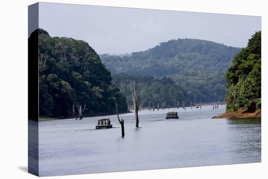 Boating, Periyar Tiger Reserve, Thekkady, Kerala, India, Asia-Balan Madhavan-Premier Image Canvas