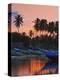 Boats and Palm Trees at Sunset at This Fishing Beach and Popular Tourist Surf Spot, Arugam Bay, Eas-Robert Francis-Premier Image Canvas