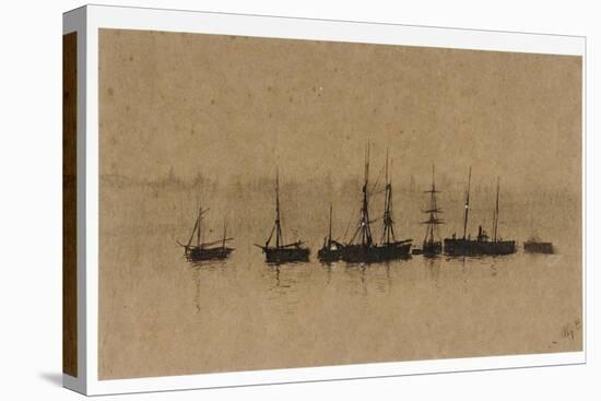 Boats at Anchor in an Estuary, 1892-John Atkinson Grimshaw-Premier Image Canvas