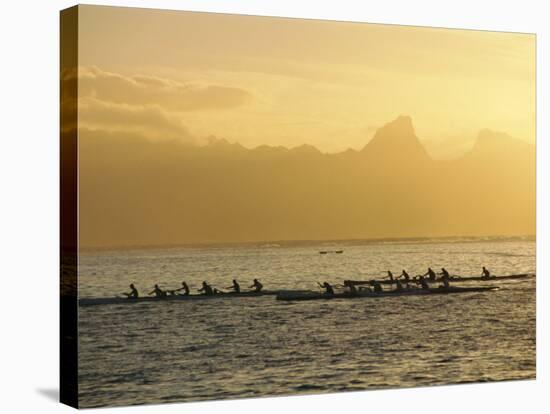 Boats at Sea, French Polynesia-Sylvain Grandadam-Premier Image Canvas