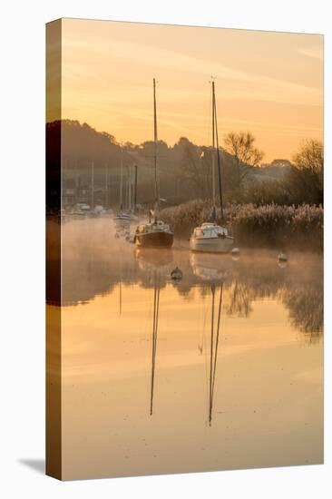 Boats at Wareham Quay-Chris Button-Premier Image Canvas