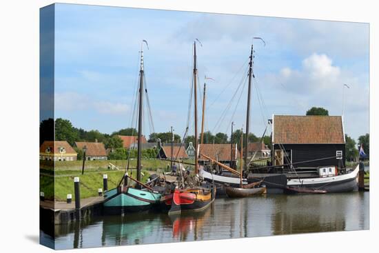 Boats in a Fishing Port at Zuiderzee Open Air Museum-Peter Richardson-Premier Image Canvas