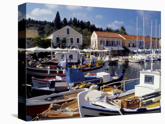 Boats in Fiscardo Harbour, Cephalonia (Kefallinia), Ionian Islands, Greece-Jonathan Hodson-Premier Image Canvas