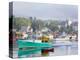 Boats in Morning Fog. Corea, Maine, Usa-Jerry & Marcy Monkman-Premier Image Canvas