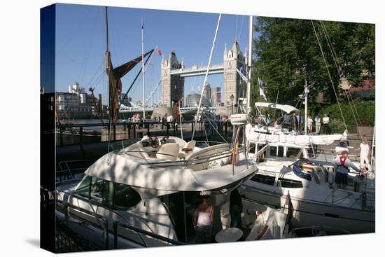 Boats in St Katherines Lock, London-Peter Thompson-Premier Image Canvas