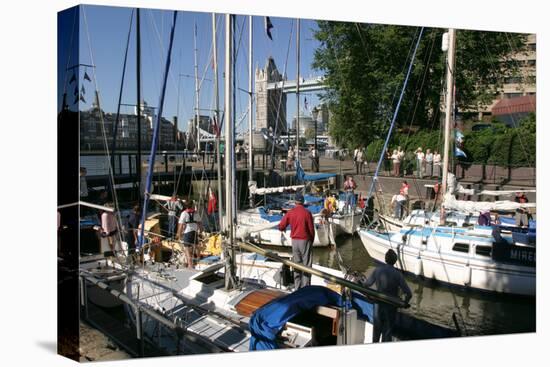 Boats in St Katherines Lock, London-Peter Thompson-Premier Image Canvas