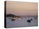 Boats in the Harbour at Sunset, Ile Grande, Cote De Granit Rose, Cotes d'Armor, Brittany, France-David Hughes-Premier Image Canvas