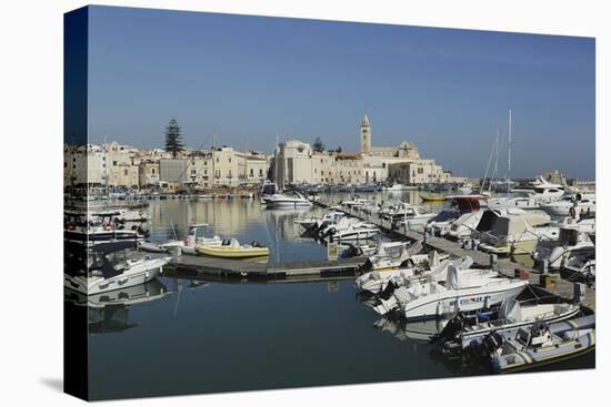 Boats in the Harbour by the Cathedral of St. Nicholas the Pilgrim (San Nicola Pellegrino) in Trani-Stuart Forster-Premier Image Canvas