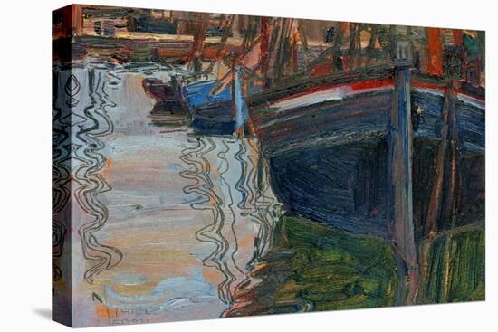 Boats Mirrored in the Water, 1908-Egon Schiele-Premier Image Canvas