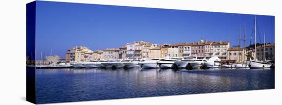 Boats Moored at a Harbor, St. Tropez, Provence, France-null-Premier Image Canvas