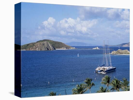 Boats off Dead Man's Beach, Peter Island Resort, British Virgin Islands-Alison Wright-Premier Image Canvas