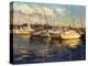 Boats on Glassy Harbor-Furtesen-Stretched Canvas