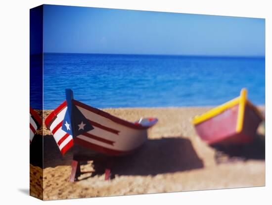 Boats on the Beach, Aguadilla, Puerto Rico-null-Premier Image Canvas