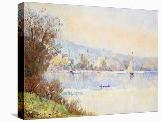 Boats on the Seine; Bateaux Sur La Seine-Albert-Charles Lebourg-Premier Image Canvas