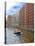 Boats Pass by Waterfront Warehouses and Lofts, Speicherstadt Warehouse District, Hamburg, Germany-Miva Stock-Premier Image Canvas