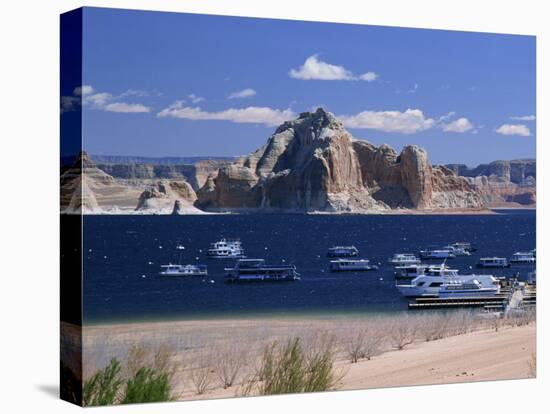 Boats Used for Recreation Moored in Wahweap Marina on Lake Powell in Arizona, USA-Tomlinson Ruth-Premier Image Canvas