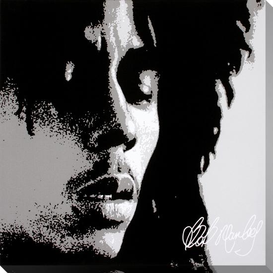 Bob Marley: Eyes Closed-null-Stretched Canvas