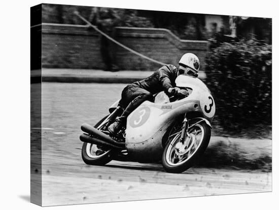 Bob Mcintyre on a Honda, Racing in the Isle of Man Junior Tt, 1961-null-Premier Image Canvas