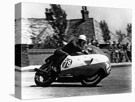 Bob Mcintyre on Gilera 500-4, 1957 Isle of Man Tourist Trophy race-null-Premier Image Canvas