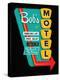 Bob's Motel in Black-JJ Brando-Stretched Canvas