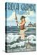 Boca Grande, Florida - Pinup Girl Fishing-Lantern Press-Stretched Canvas