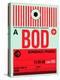 BOD Bordeaux Luggage Tag I-NaxArt-Stretched Canvas