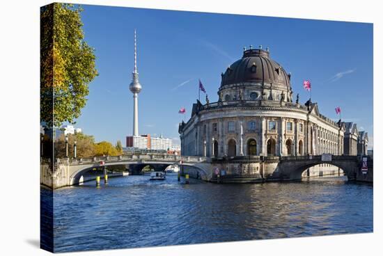 Bode Museum on Museum Island on the River Spree, Berlin, Germany-null-Stretched Canvas
