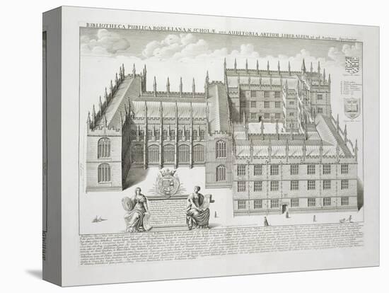 Bodleian Library, Oxford, from 'Oxonia Illustrata', Published 1675 (Engraving)-David Loggan-Premier Image Canvas