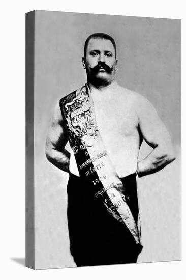 Bodybuilder Wearing Bandolier of Victory-null-Stretched Canvas