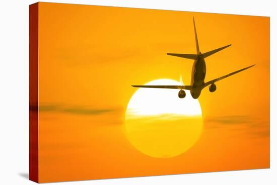 Boeing 737 Ascending At Sunset, Artwork-Detlev Van Ravenswaay-Premier Image Canvas