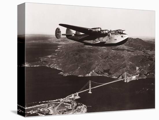 Boeing B-314 over San Francisco Bay, California 1939-Clyde Sunderland-Stretched Canvas