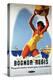 Bognor Regis, England - British Railways Girl and Beachball Poster-Lantern Press-Stretched Canvas