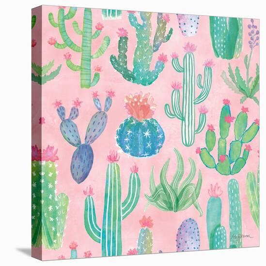 Bohemian Cactus Step 01B-Mary Urban-Stretched Canvas