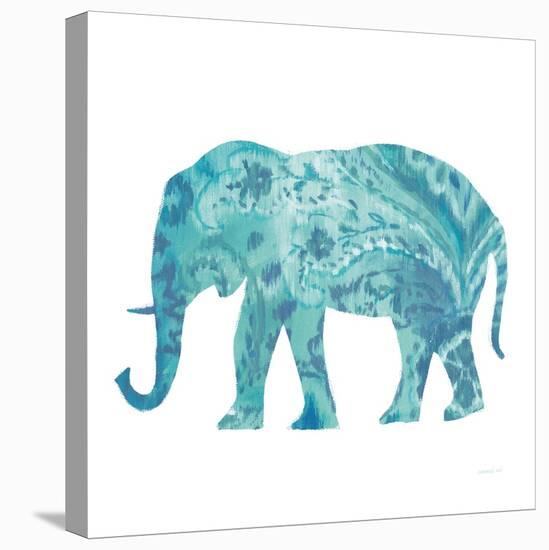 Boho Teal Elephant II-Danhui Nai-Stretched Canvas