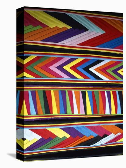 Bold Colors in Fabric Design in Market, Chinceros, Peru-Jim Zuckerman-Premier Image Canvas