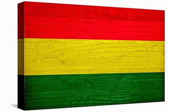 Bolivia Flag Design with Wood Patterning - Flags of the World Series-Philippe Hugonnard-Stretched Canvas