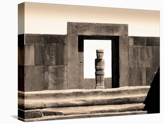 Bolivia, Tiahuanaco Ruins, Ponce Monolith Statue, Temple Gateway, Kalasasya Courtyard-John Coletti-Premier Image Canvas