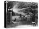 Bolts of Electricity Discharging in the Lab of Nikola Tesla-Stocktrek Images-Premier Image Canvas