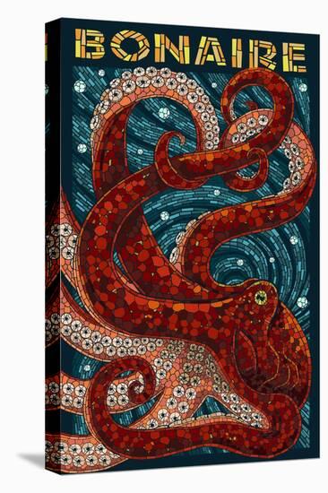 Bonaire, Dutch Caribbean - Octopus Mosaic-Lantern Press-Stretched Canvas