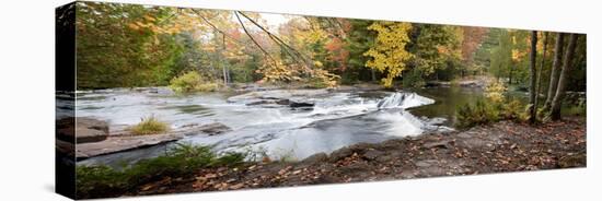 Bond Falls Panorama in Fall, Bruce Crossing, Michigan ‘09-Monte Nagler-Stretched Canvas