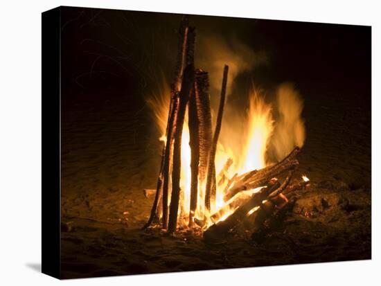 Bonfire on Beach, Punta Islita, Nicoya Pennisula, Pacific Coast, Costa Rica, Central America-R H Productions-Premier Image Canvas