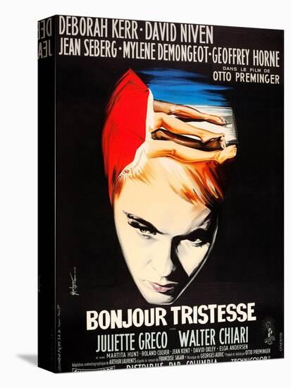 Bonjour Tristesse, French poster art, Jean Seberg, 1958-null-Stretched Canvas