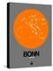 Bonn Orange Subway Map-NaxArt-Stretched Canvas