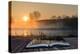 Book Concept Landscape of Lake in Mist with Sun Glow at Sunrise-Veneratio-Premier Image Canvas