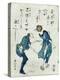 Book Illustration Depicting Two Characters-Katsushika Hokusai-Premier Image Canvas