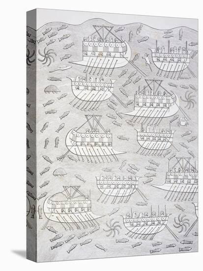Book Illustration Showing Assyrian Enemies on Ships-null-Premier Image Canvas