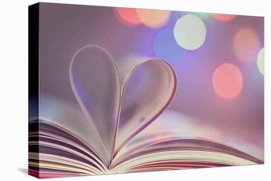 Book with Pages Folded into a Heart Shape-egal-Premier Image Canvas
