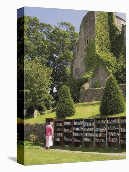 Bookstall in Grounds of Hay on Wye Castle, Powys, Mid-Wales, Wales, United Kingdom-David Hughes-Premier Image Canvas