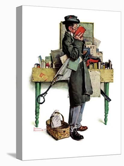 "Bookworm", August 14,1926-Norman Rockwell-Premier Image Canvas