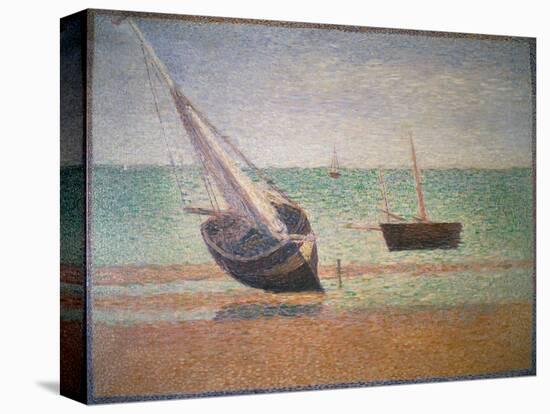 Boote Bei Ebbe Am Strand Von Grandcamp, 1885-Georges Seurat-Premier Image Canvas